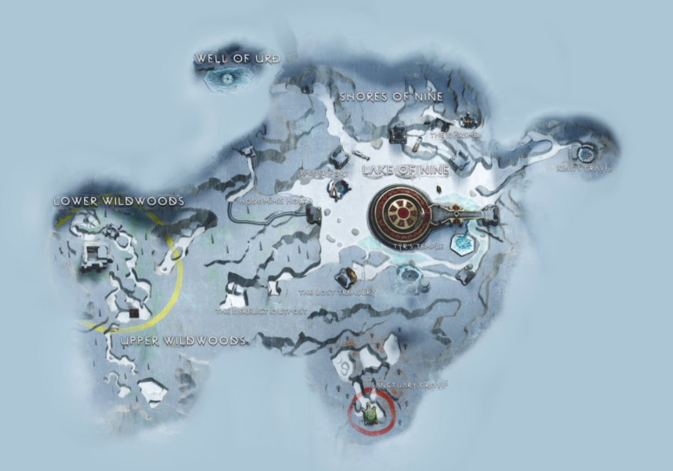 갓 오브 워 라그나로크 / 미드가르드 공략 및 지도 100%