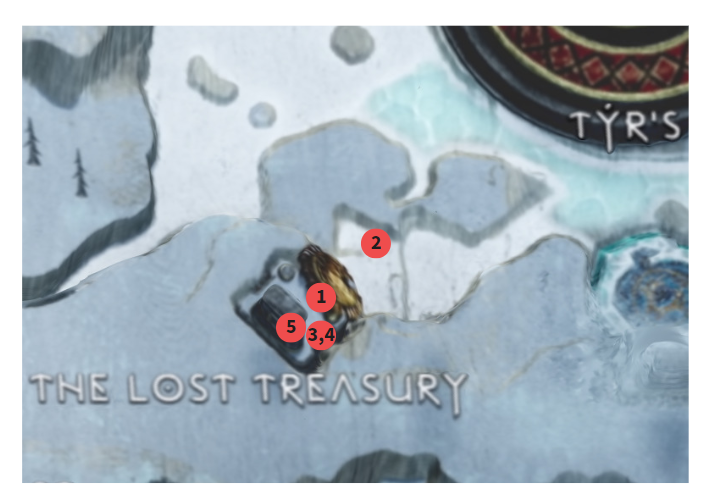 갓 오브 워 라그나로크 / 버려진 보물고 공략 및 지도 100%