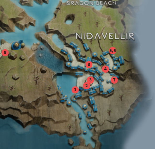 갓 오브 워 라그나로크 / 니다벨리르 공략 및 지도 100%