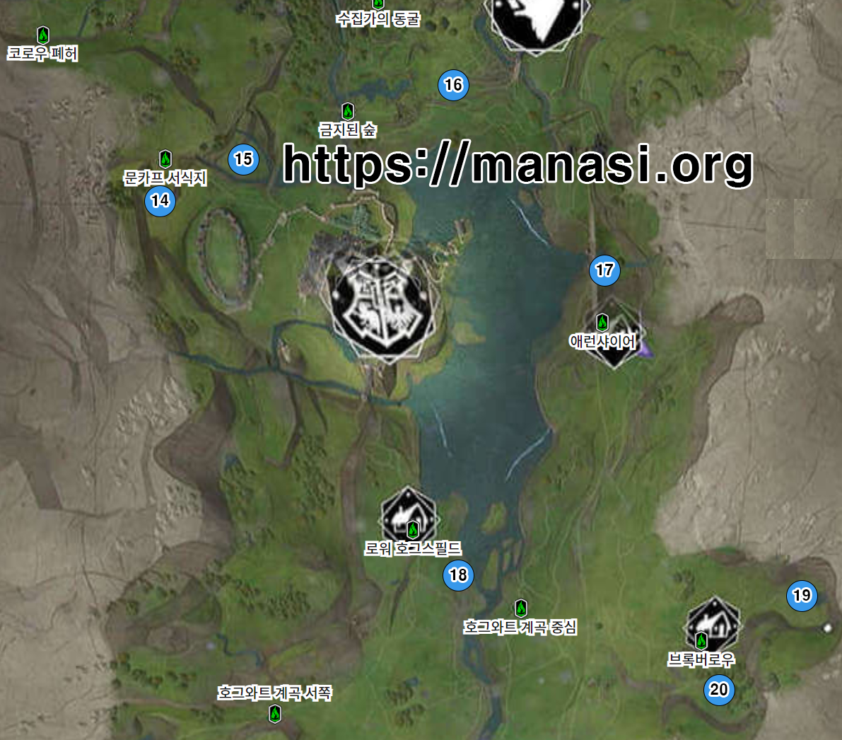 호그와트 레거시 – 마법 동물 위치 공략 지도 2 ( 호그와트 레거시 지도 )