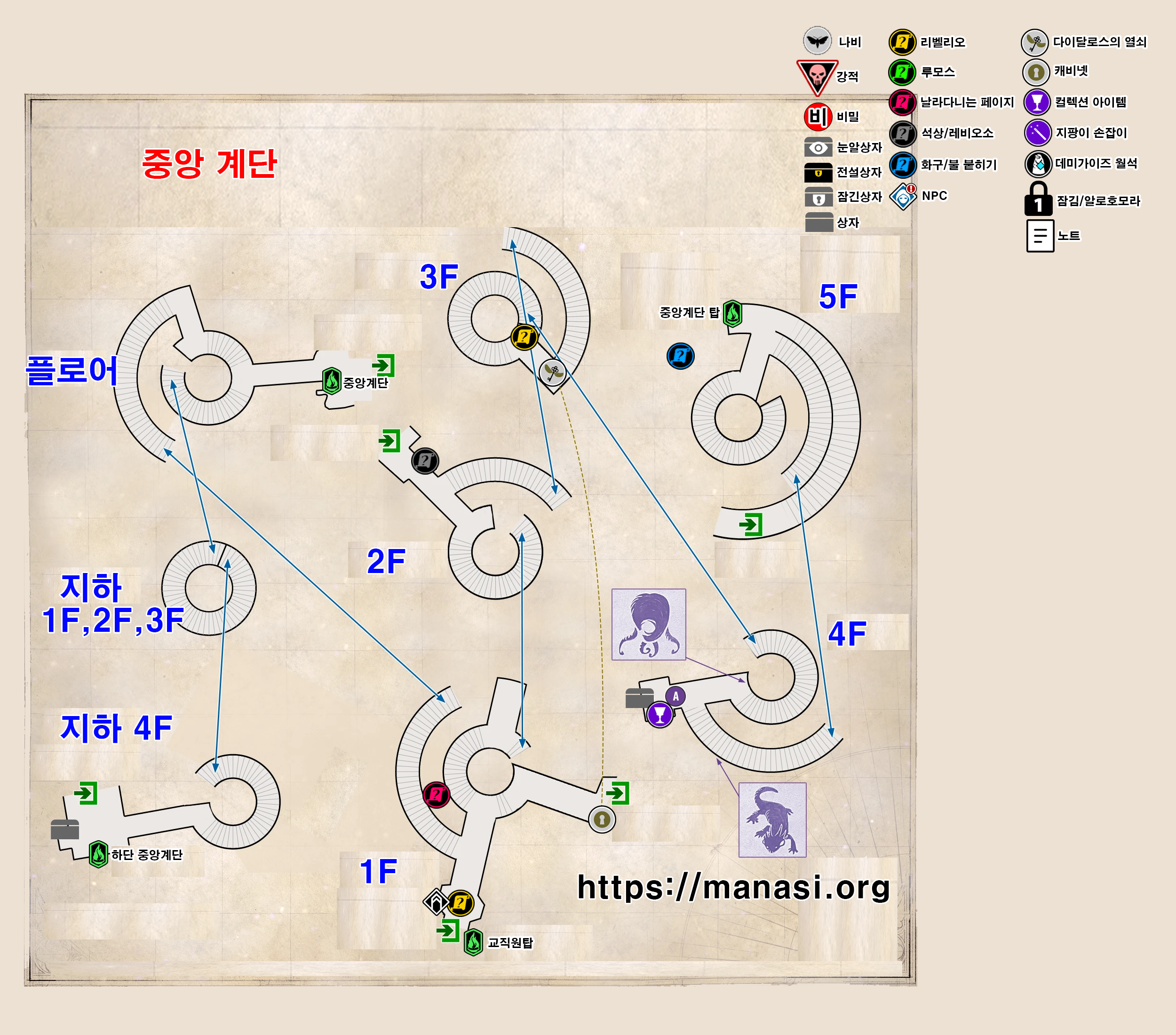 호그와트 레거시 – 중앙 계단 공략 지도 ( 호그와트 레거시 지도 )
