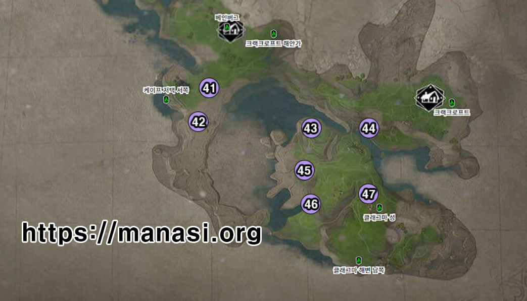 호그와트 레거시 – 캠프 위치 지도 6 ( 호그와트 레거시 지도 )