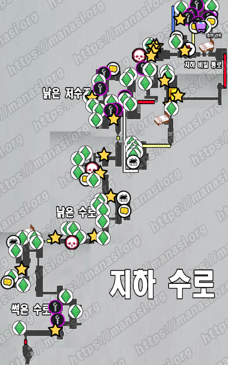 메타포 : 리판타지오 – 클리안테성, 지하 수로 지도 공략 및 수집품 공략