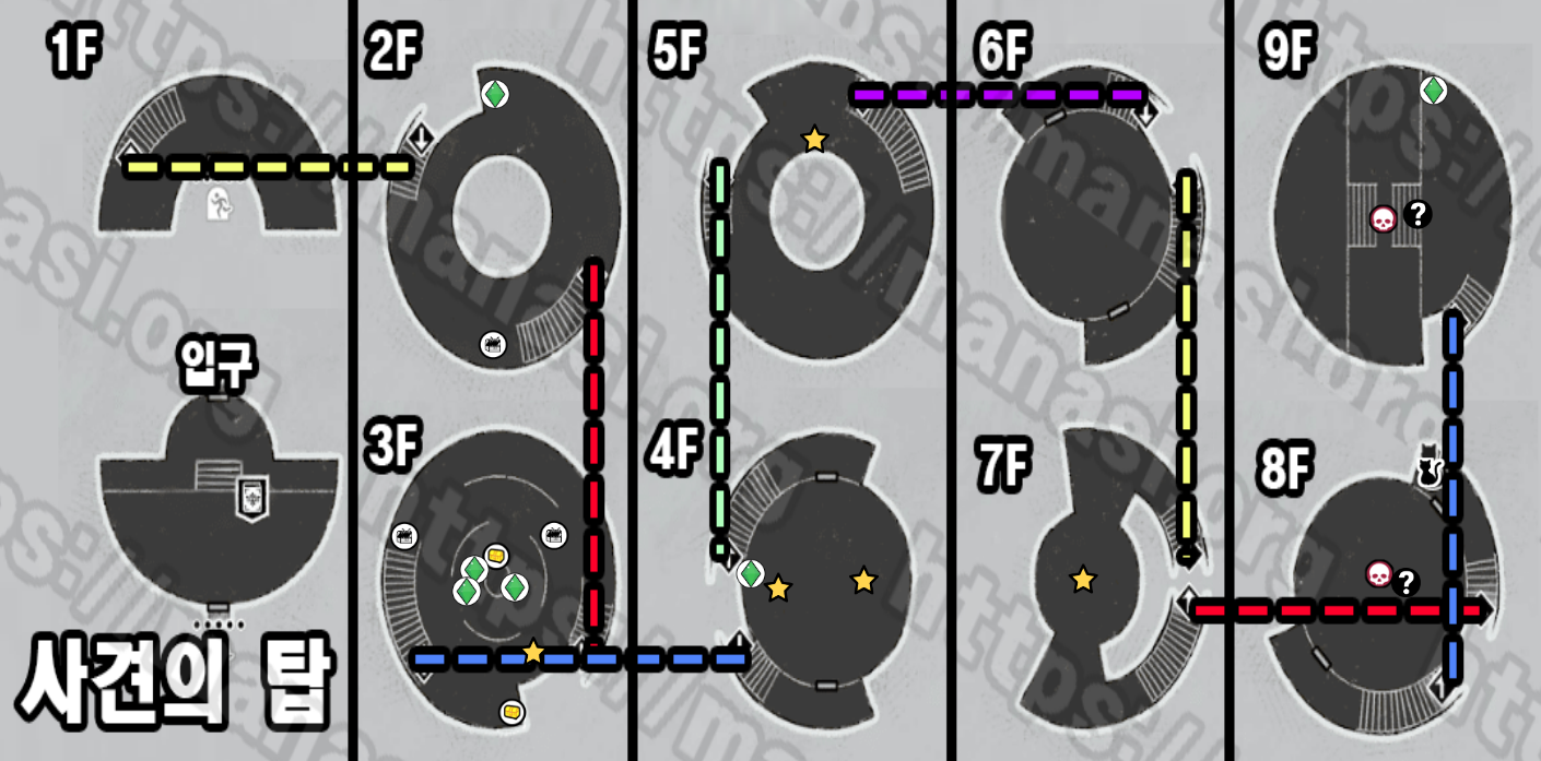 메타포 : 리판타지오 – 사견의 탑 지도 / 공략 및 수집품 공략