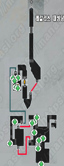 메타포 : 리판타지오 – 레갈리스 대성당 지도 / 공략 및 수집품 공략 (초기 진입)