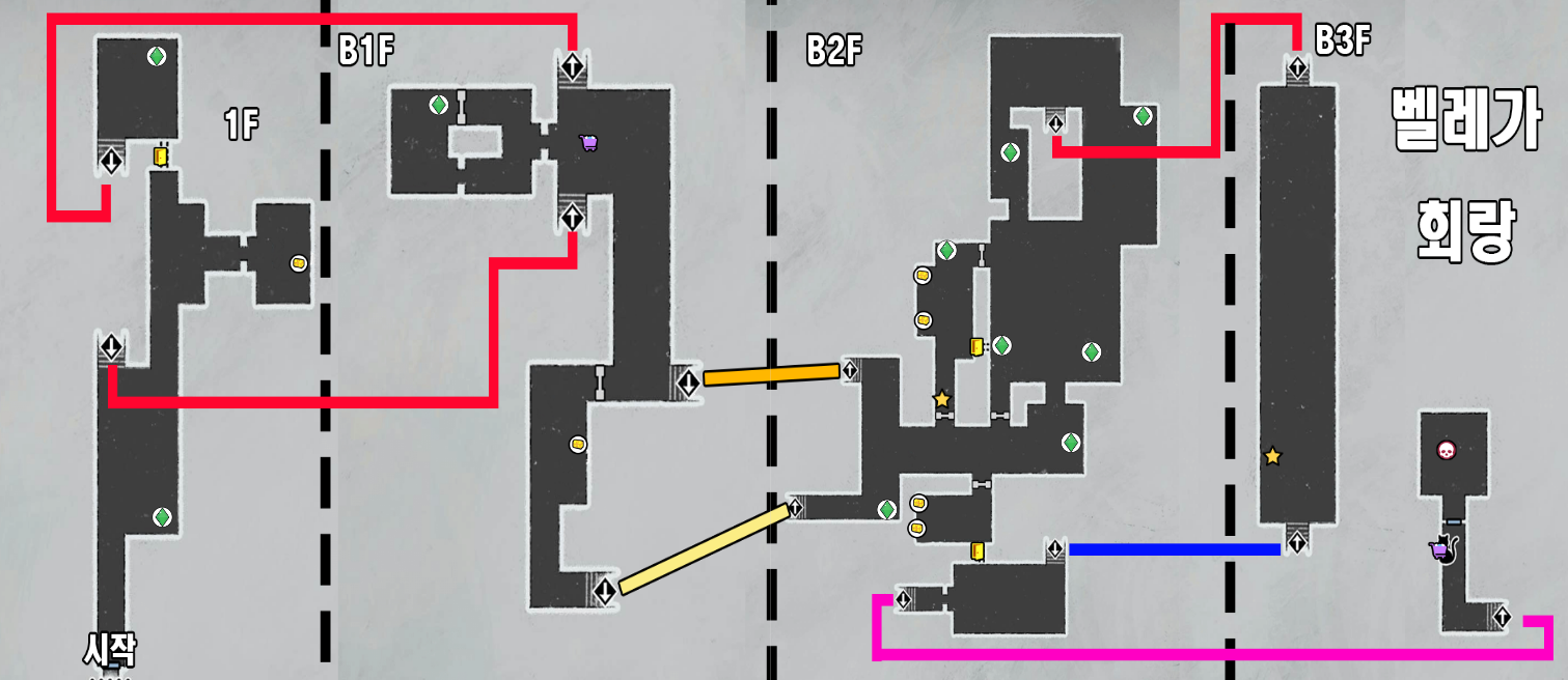 메타포 : 리판타지오 – 벨레가 회랑 지도 / 공략 및 수집품 공략
