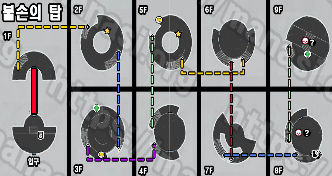 메타포 : 리판타지오 – 불손의 탑 지도 / 공략 및 수집품 공략