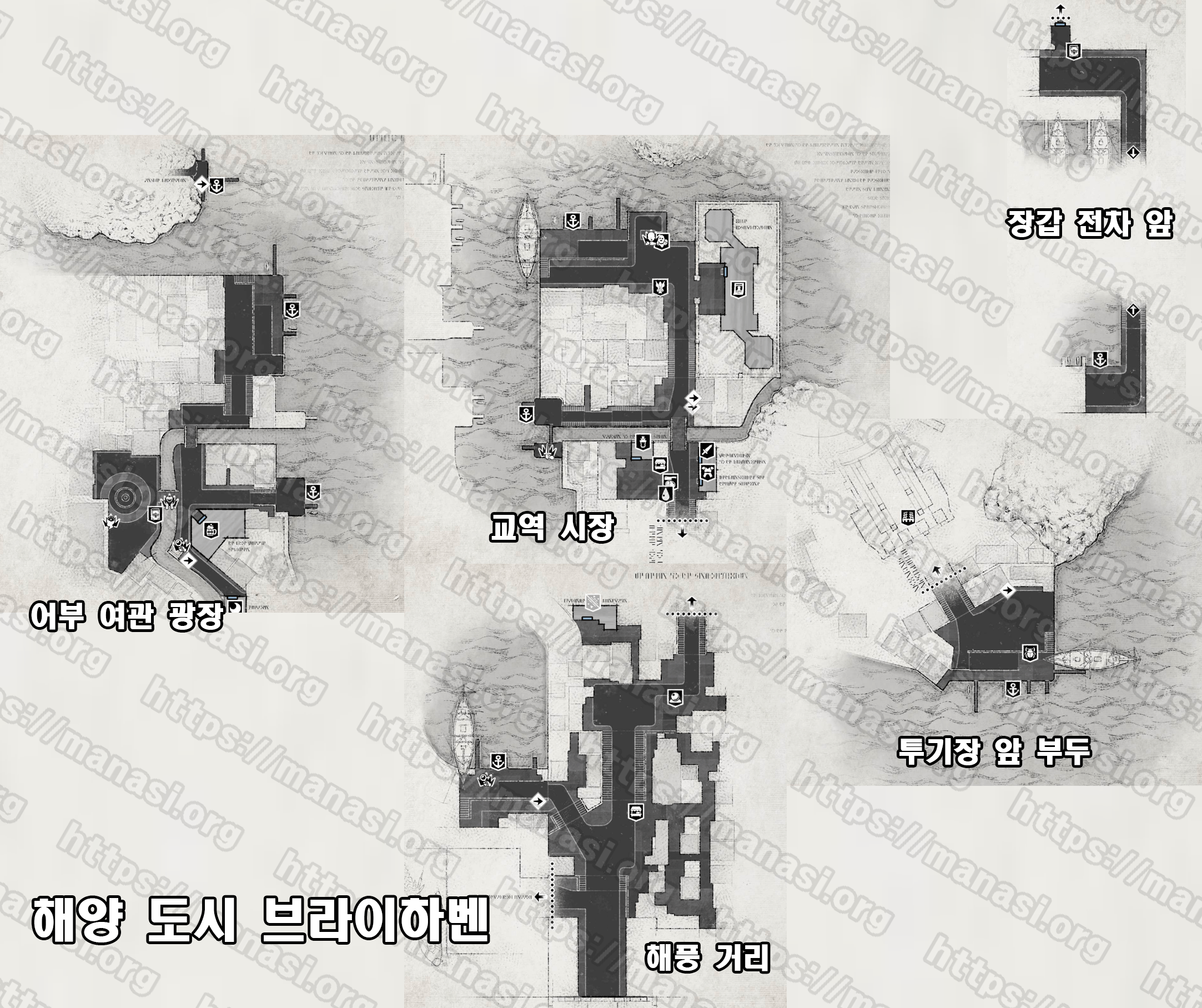 메타포 : 리판타지오 – 해양 도시 브라이하벤 지도