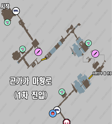 파이널 판타지 7 : 리버스 – 곤가가 마황로 (1차 진입) 지도