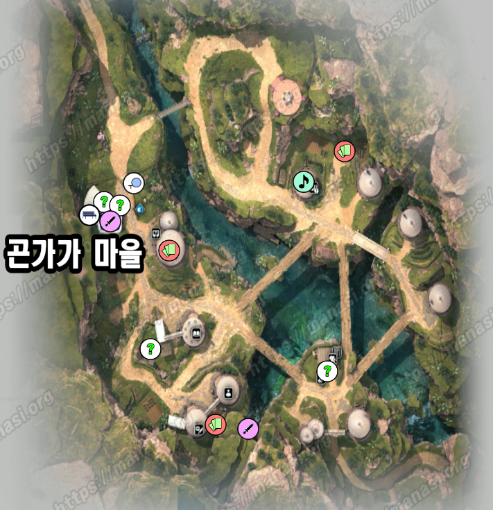 파이널 판타지 7 : 리버스 – 곤가가 마을 지도