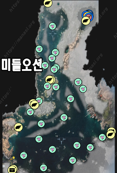 파이널 판타지 7 : 리버스 – 미들 오션 지도