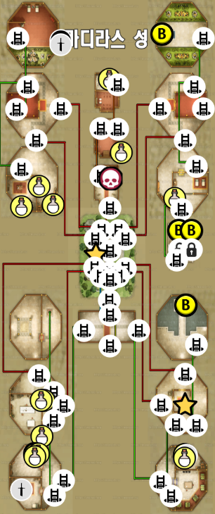 드래곤 퀘스트 7 : 리 이매진드 / 마디라스 성 지도 (과거)