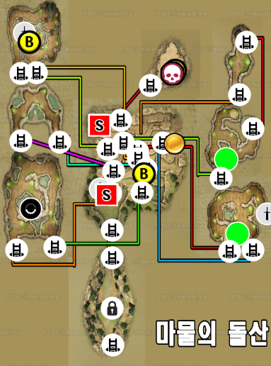 드래곤 퀘스트 7 : 리 이매진드 / 마물의 돌산 지도 (과거)