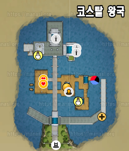 드래곤 퀘스트 7 : 리 이매진드 / 코스탈 왕국 지도 (과거)