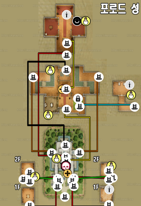 드래곤 퀘스트 7 : 리 이매진드 / 포로드 성 지도 (과거)