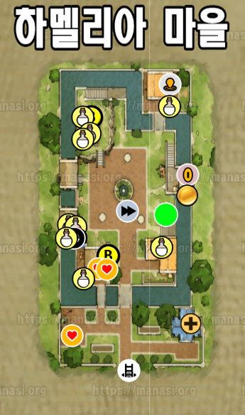 드래곤 퀘스트 7 : 리 이매진드 / 하멜리아 마을 지도 (과거)