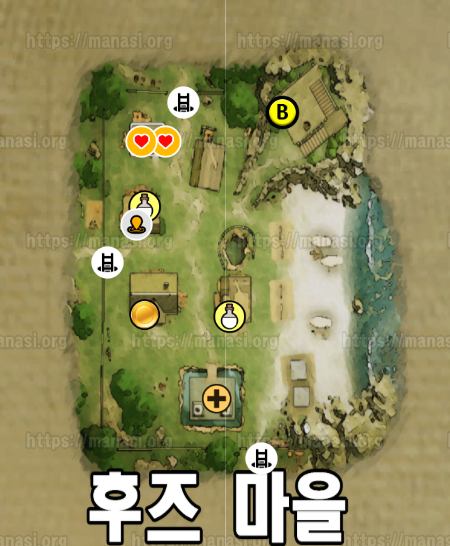 드래곤 퀘스트 7 : 리 이매진드 / 후즈 마을 지도 (과거)