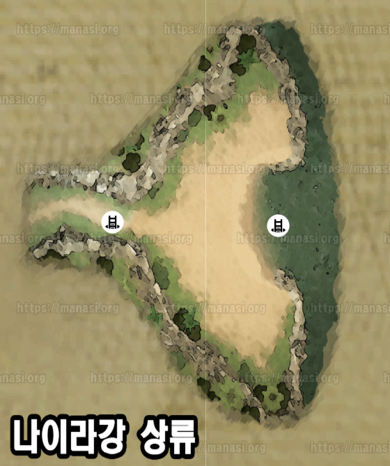 드래곤 퀘스트 7 : 리 이매진드 / 나이라강 상류 지도 (과거)
