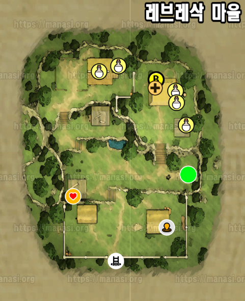 드래곤 퀘스트 7 : 리 이매진드 / 레브레삭 마을 지도 (과거)