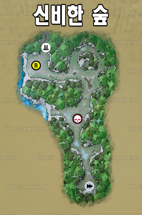 드래곤 퀘스트 7 : 리 이매진드 / 신비한 숲 지도 (과거)