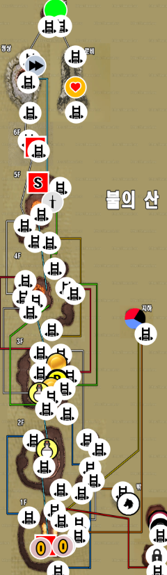 드래곤 퀘스트 7 : 리 이매진드 / 불의 산 지도 (현재)